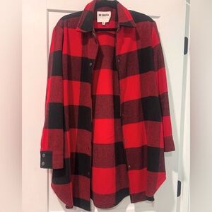 BB Dakota Red and Black Plaid Utility Jacket